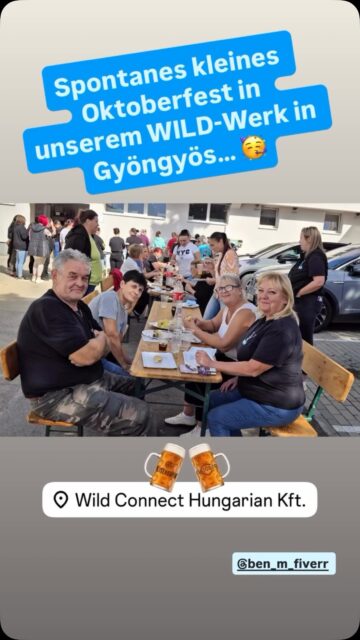 In unserem WILD-Werk in Gyöngyös wurde spontan der Grill angeschmissen und ein kleines Oktoberfest gefeiert. 💙
At our WILD facility in Gyöngyös, we spontaneously fired up the grill and celebrated a little Oktoberfest. 💙
A gyöngyösi WILD üzemünkben spontán beizzítottuk a grillsütőt, és egy kis Oktoberfestet is tartottunk. 💙
#oktoberfest #grill #connect #liebe #hungary